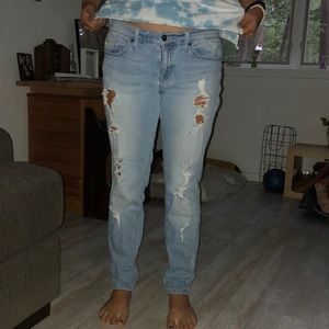 distressed jeans